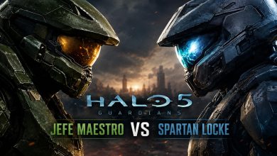 Halo 5 Guardians con el Jefe Maestro y Spartan Locke enfrentados