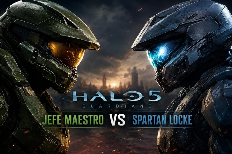 Halo 5 Guardians con el Jefe Maestro y Spartan Locke enfrentados