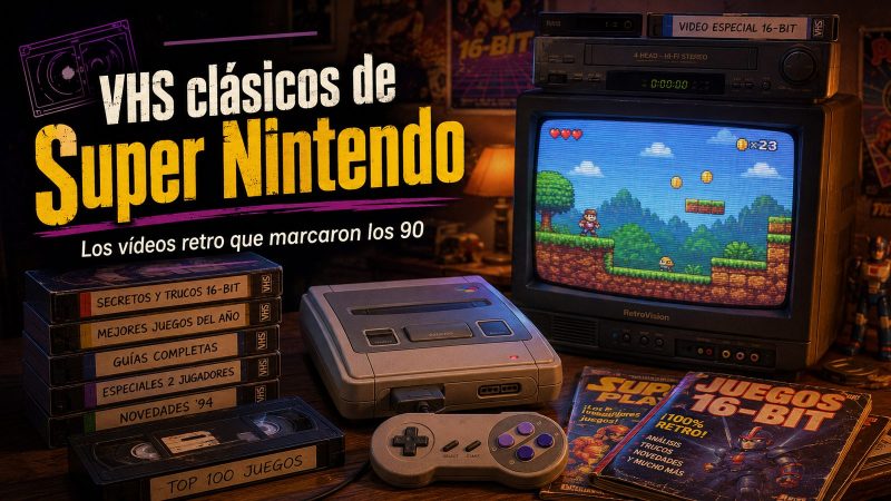Vídeos VHS clásicos de Super Nintendo de revistas de videojuegos de los años 90