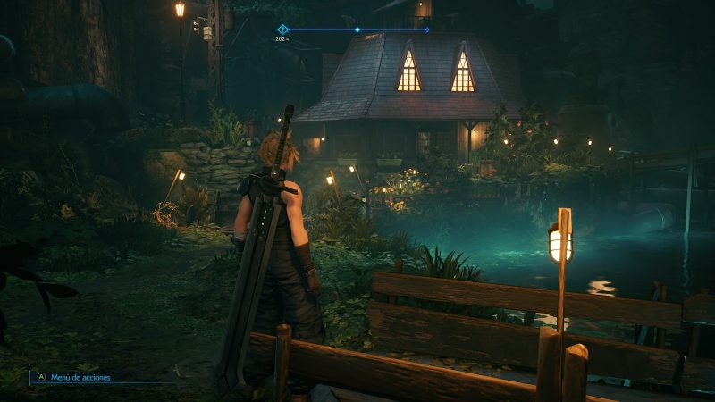 Casa de Aeris al anochecer Final Fantasy VII Remake