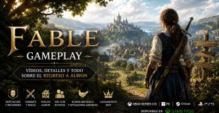Gameplay de Fable mostrando Albion, decisiones, reputación, combate, NPC y Game Pass